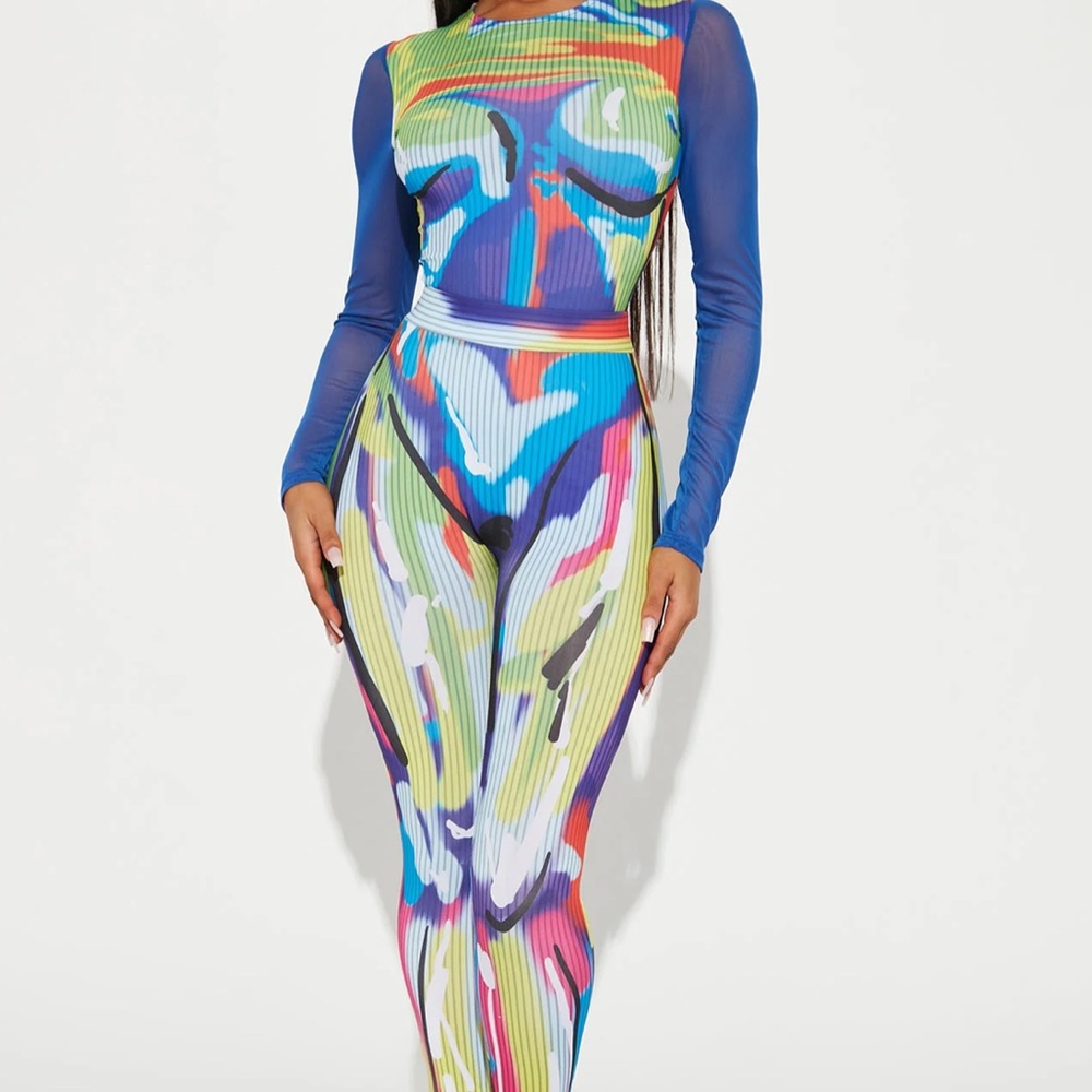 Body Is Art Legging Set- Royal Blue